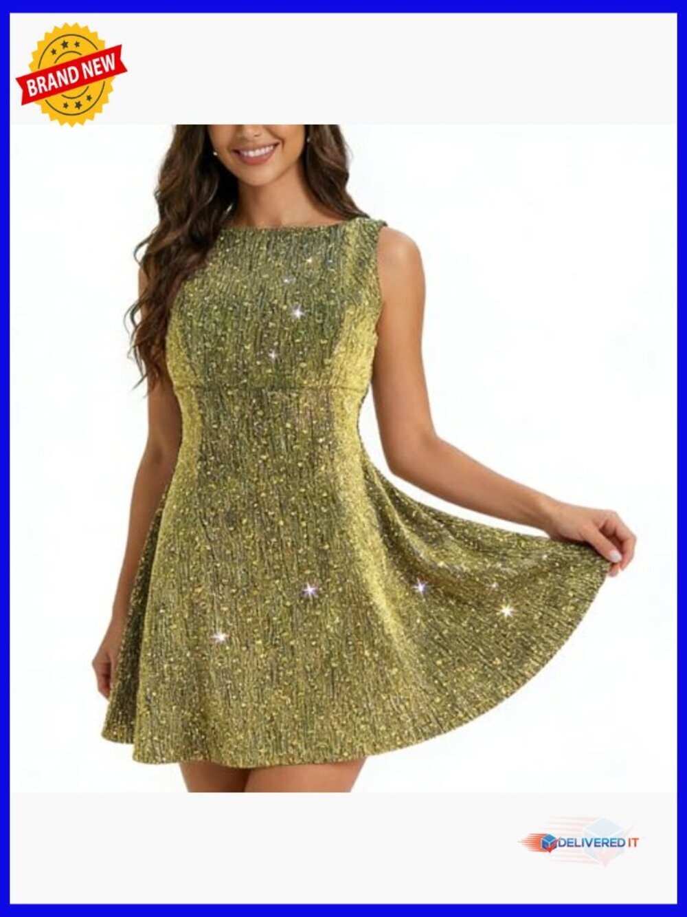 Sleeveless Backless Mini Dress Slim Fit Polyester Spandex Party Night Out - Picture 5 of 7